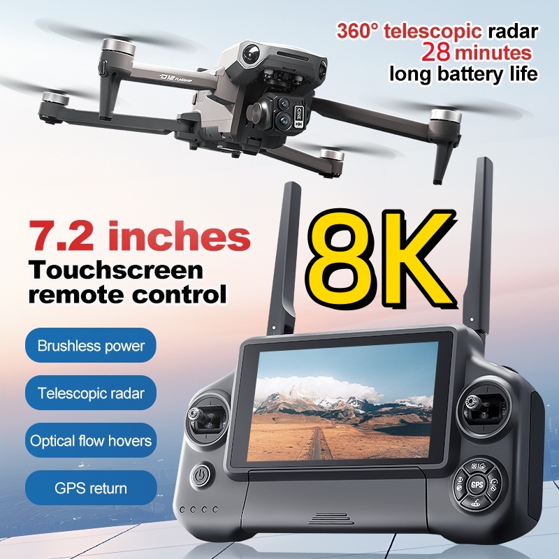 Rc Helicopter Electric - 8K 3-assige Gimbal Brushless 7,2 inch
