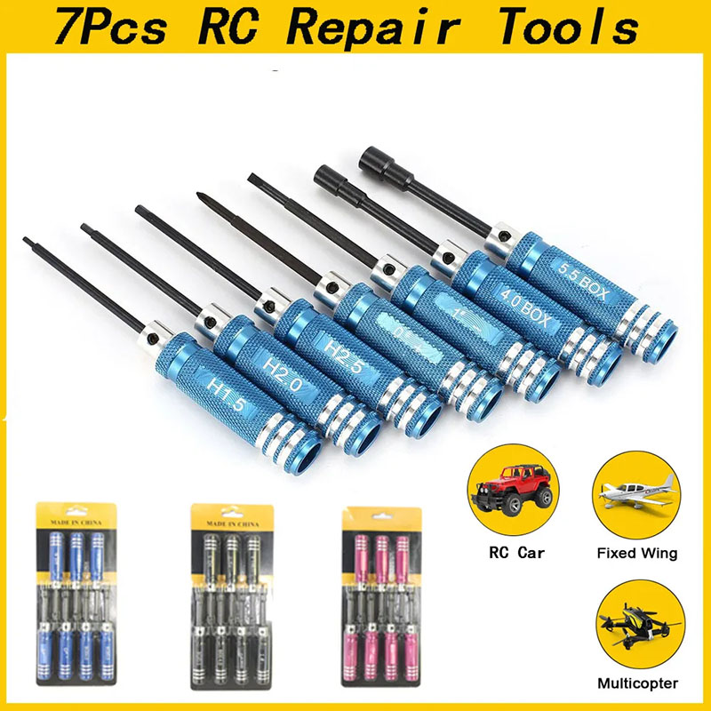 Rc Helicopter Tool Kit - 7-delige 1.5 2.0 2.5mm RC Hex