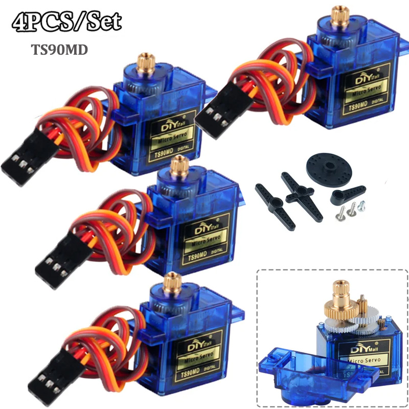 Rc Helicopter Parts - 4 stuks TS90MD Micro Digitale Servomotor