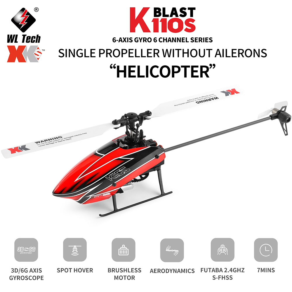 Rc Helicopter Large - Wltoys Xk K 110S 6ch 3d