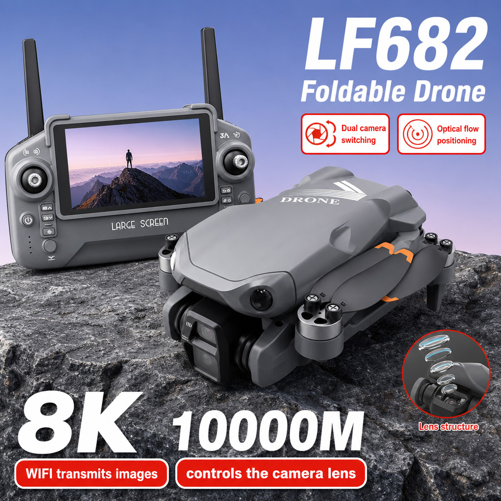 Rc Helicopter Case - Luchtfoto LF682 Drone 8K HD Dubbele