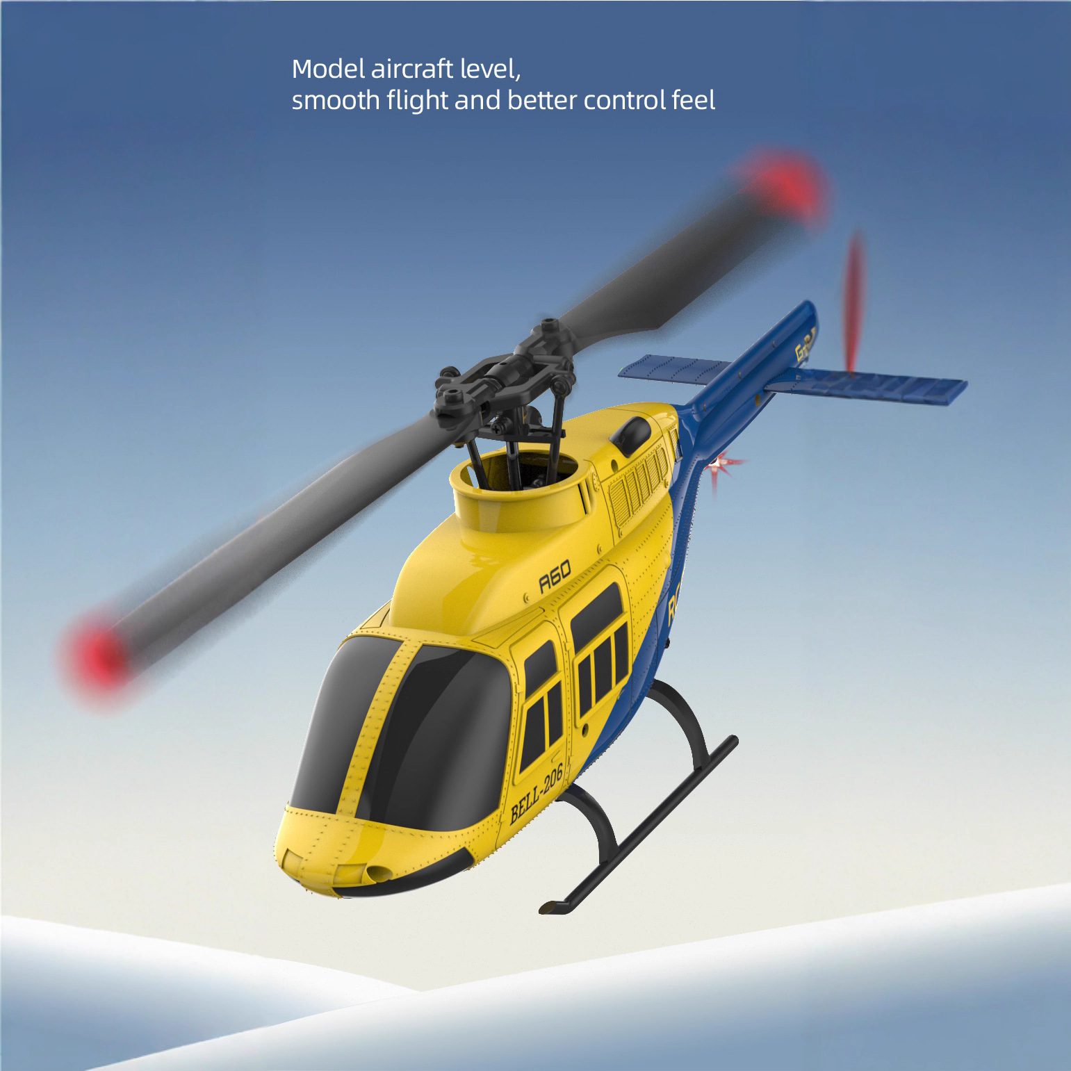 Rc Helicopter Single Rotor - A60 Schaal 1/42 Bell 206 RC