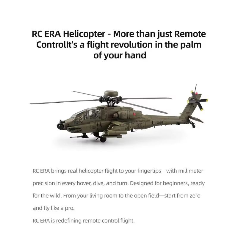 Nieuw in voorraad RC Era AH-64 - Rc Helicopter Single Rotor recensie en prijs