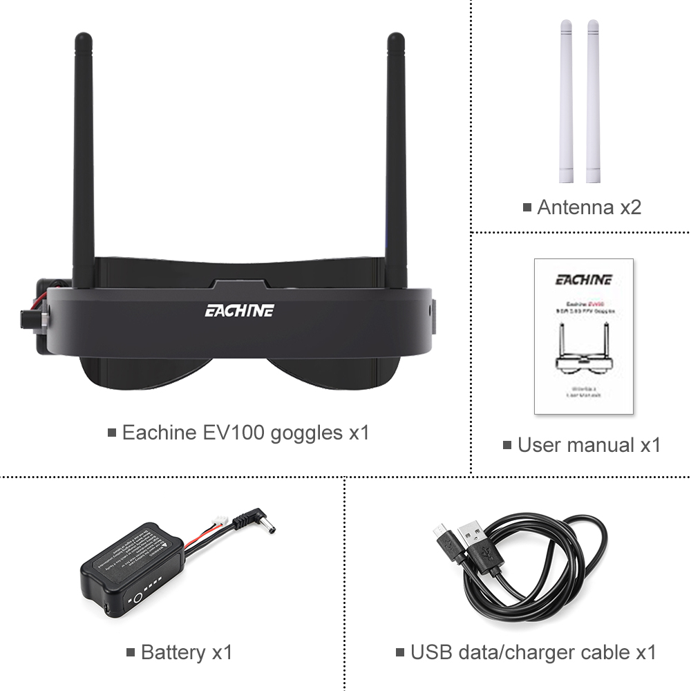Eachine EV100 720*540 5.8G 72C - Rc Helicopter Case recensie en prijs