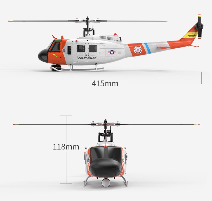 YUXIANG F07S Batterij UH-1 RC  - Rc Helicopter Coaxial recensie en prijs